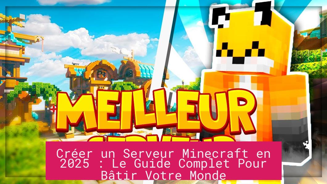 Créer un Serveur Minecraft en 2025 : Le Guide Complet Pour Bâtir Votre Monde