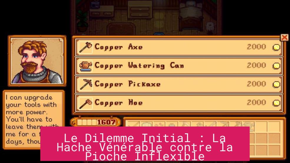 Le Dilemme Initial : La Hache Vénérable contre la Pioche Inflexible