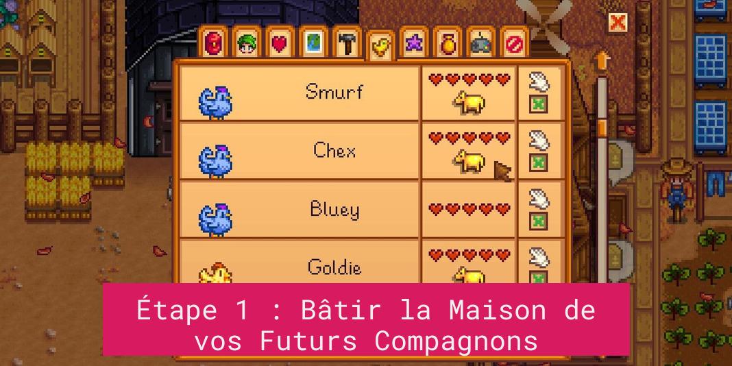 Étape 1 : Bâtir la Maison de vos Futurs Compagnons