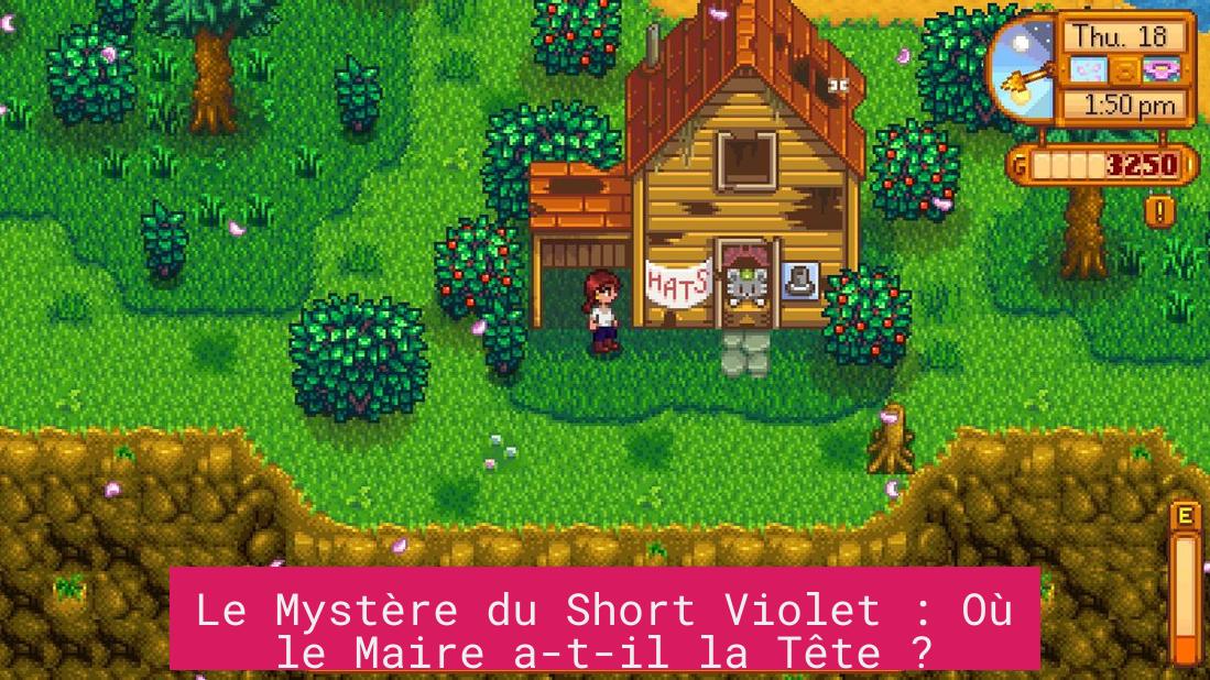 Le Mystère du Short Violet : Où le Maire a-t-il la Tête ?