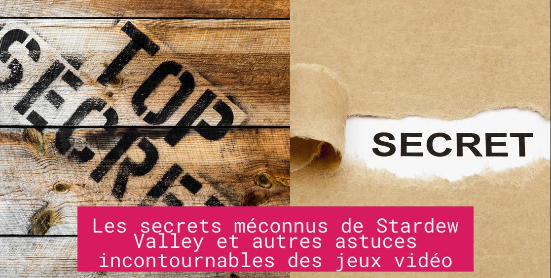 Les secrets méconnus de Stardew Valley et autres astuces incontournables des jeux vidéo