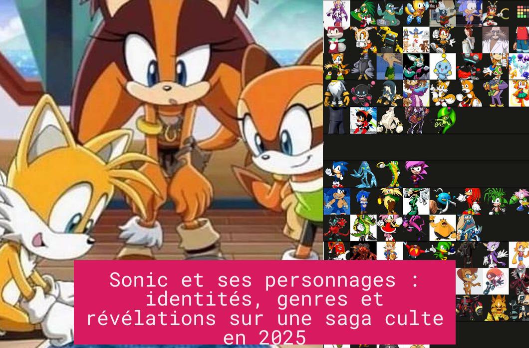 Sonic et ses personnages : identités, genres et révélations sur une saga culte en 2025
